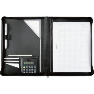Alassio 30056 Schreibmappe A4 CATANA Lederimitat schwarz