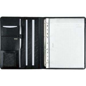 Alassio 30058 Ringbuchmappe A4 CREMONA II Leder schwarz