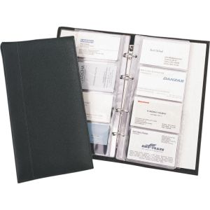 Alassio 41008 Visitenkarten-Ringbuch FINEtouch-Lederimitat schwarz