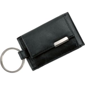 Alassio 42133 Mini-Börse mit Metallemblem Leder schwarz