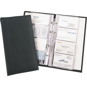 Alassio 44007 Visitenkarten-Ringbuch Leder schwarz