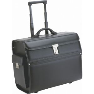 Alassio 45033 Pilotenkoffer MONDO Lederimitat schwarz