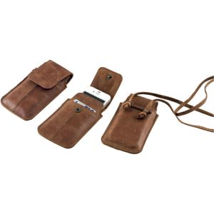 Alassio 601363 Neckholer Smartphonehülle STYLE Leder braun