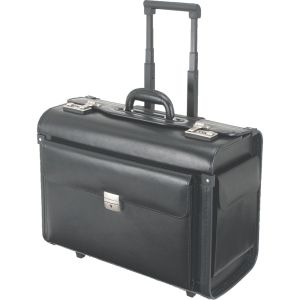 Alassio 92301 Pilotenkoffer SILVANA Lederimitat schwarz
