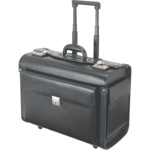 Alassio 92705 Pilotenkoffer SILVANA Leder schwarz