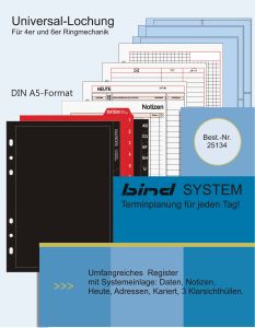 bind B25134 Systemeinlage Startpaket MANAGER PLUS A5 Papier weiß