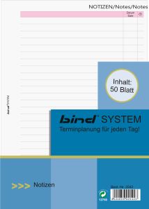 bind B2542 Systemeinlage Notizen A5 Papier weiß