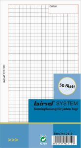 bind B2610 Systemeinlage KARIERT A6 Papier weiß