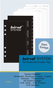 bind B26133 Starteinlage MANAGER A6 Papier weiß