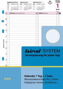 Einlage A5 Kalender 2026 1 Tag = 1 Seite
