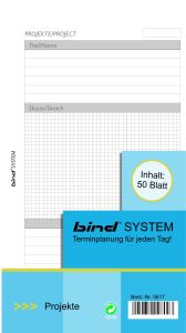 bind B5617 Systemeinlage PROJEKTE A6 Papier weiß